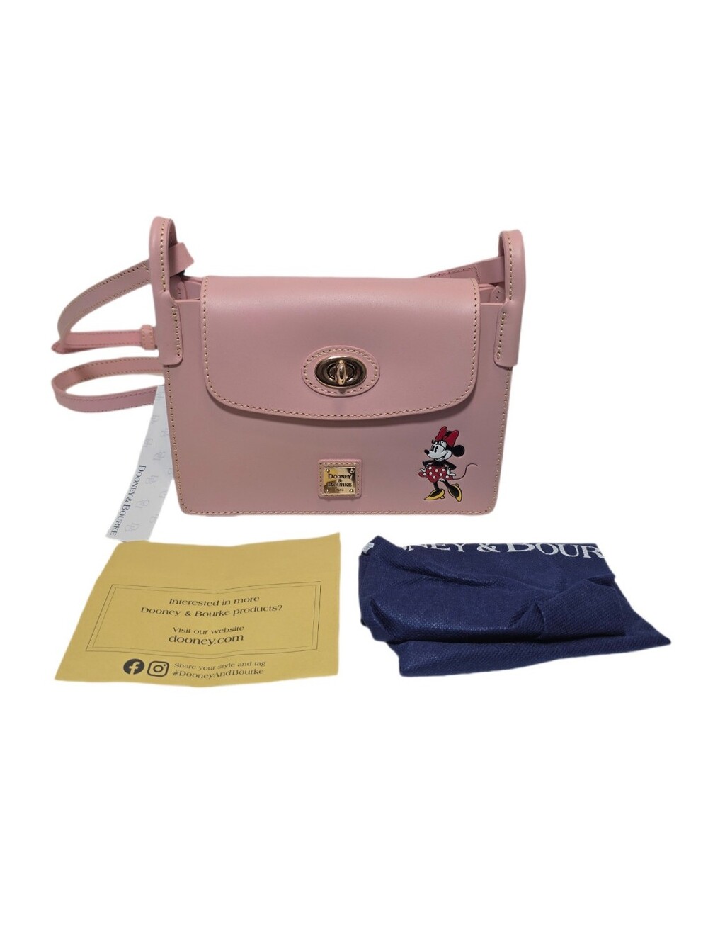 Disney Dooney & Bourke Minnie Pinky Crossbody Bag - NWT Registration  Dustbag - Picture 5 of 9